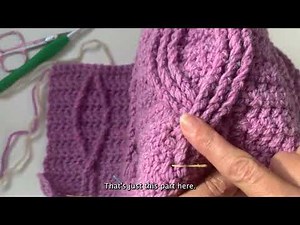 How to crochet crossed cables - Left handed crochet tutorial