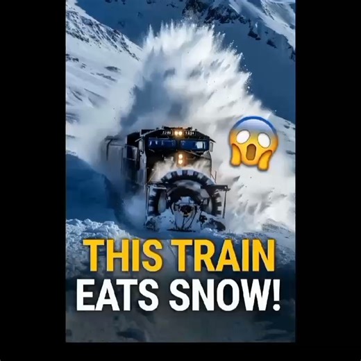 This Train Eats 20 Feet of Snow World’s Most Powerful Snowplow #snowplow #facts #shorts #viral