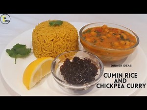 CUMIN RICE AND CHICKPEA CURRY QUICK SIMPLE AND EASY RECIPE || Dinner Ideas || Easy Chana Masala