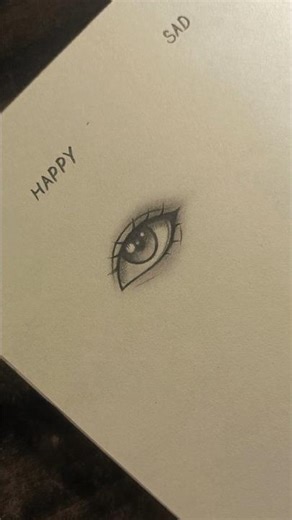 👁️ Happy vs Sad Eye Drawing #drawing #art #howtodraw #sketch