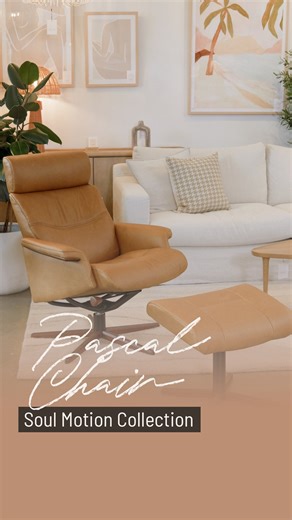 SOFA & SOUL on Instagram: "Meet Pascal, the newest arrival in our Soul Motion collection 🤎 Wrapped in beautiful tan leather and designed with pure comfort in mind, Pascal features our exclusive comfort tilt function for a gentle, soothing rocking motion. An adjustable headrest, dynamic lumbar support and a fully adjustable footstool work together to create a personalised relaxation experience. Like every design in our Soul Motion range, Pascal fully reclines, giving you the ultimate way to unwi