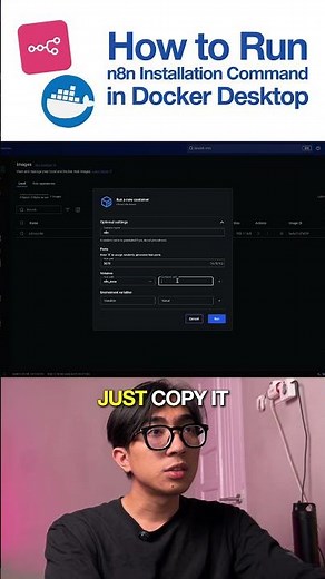 n8n Installation Command in Docker #n8n #docker #install