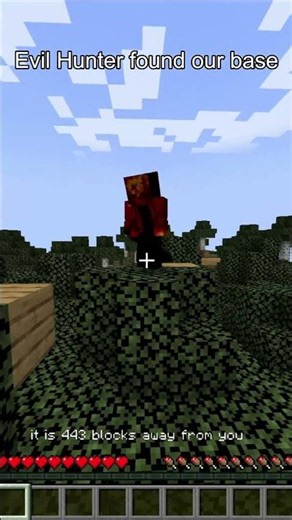 Minecraft Evil Hunter found us #minecrafthorror #minecraft
