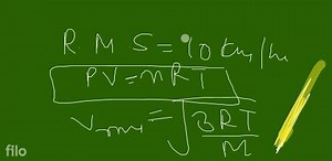 The root mean square velocity of gas molecules is 10 \mathrm{km... | Filo