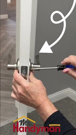 Fix It Right with Mr. Handyman! 🛠️✨ Watch Us Tighten Your Loose Door Handle! 🚪 #HomeRepair