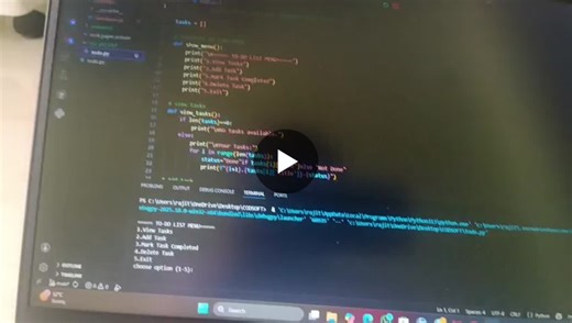CodSoft Python Programming Internship Tasks This repository contains the tasks I completed during my Python Programming Internship at CodSoft. During this internship, I gained practical experience in… | rajitha mudidana