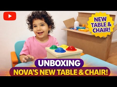 Unboxing Nova’s New Table & Chair 🪑 | Puzzle for Parents 😅