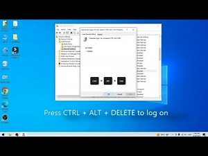 How to enable Control-Alt-Delete login window 10