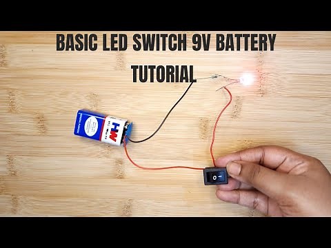 Basic LED 9V battery switch tutorial | LED projects #9vbattery #simplecircuittutorial