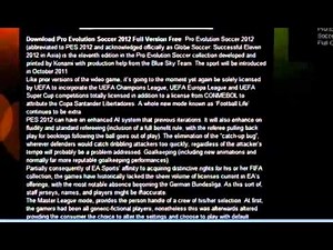PES 2012 Full game Download For Free