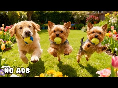 24 Hours of Dog TV for Dogs to Watch 🐶🎵 Soft Calming Music for Running Dogs & Deep Relaxation 🌙🐾