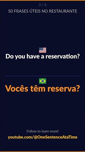50 Useful phrases in the restaurant in Portuguese (BR) | English → Portuguese (BR) | Learn Portugues