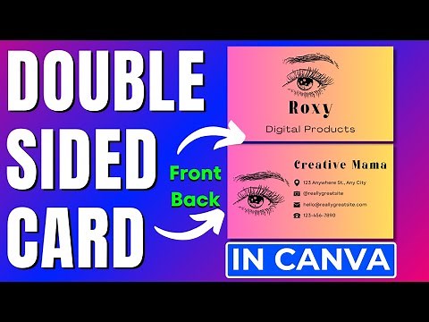 Make Double Sided Cards with Canva | How to Create Your Own Business Cards using CANVA