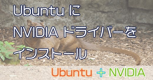 【Ubuntu   NVIDIA】Ubuntu に NVIDIA ドライバーをインストール