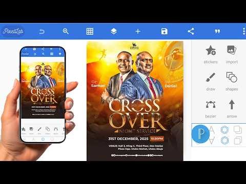 How to create Profesional Church flyer design | PixelLab Tutorial