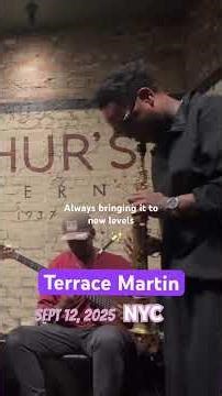 Terrace Martin breaks out the soprano sax during his free, late night set @ Arthur’s Tavern NYC