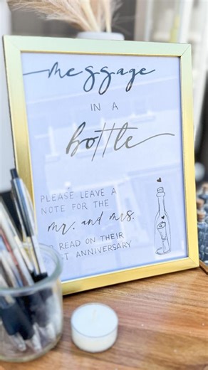 Collin Morgan on Instagram: "Planning a wedding on a budget doesn’t mean skipping the cute details 💍 These Dollar Tree glass bottles are perfect for a DIY message-in-a-bottle favor station and you can order them in bulk online. Comment WEDDING and we’ll send you the full post with everything you need."