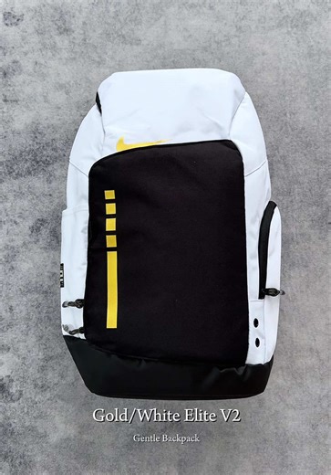 White/Gold Nike Elite V2: Stylish and Functional Backpack