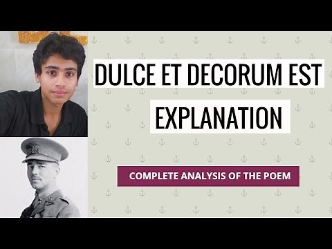 Dulce et decorum est analysis and explanation
