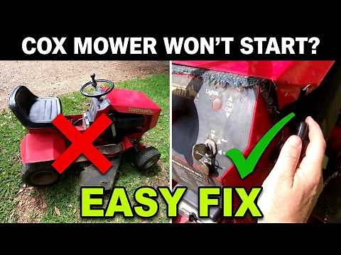 Cox Ride On Lawn Mower Won't Start ? Most Common Reasons and Easy Fixes