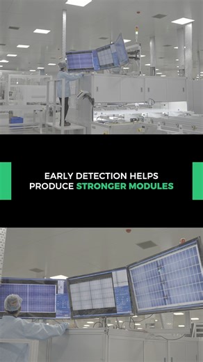 GREW Solar - A Chiripal Group Venture on Instagram: "GREW Solar’s EL testing framework is designed to make reliability measurable at every stage of manufacturing to reinforce our commitment to long-term module health and performance. Our multi-stage EL checks i.e., Pre-EL, Post-EL, and final grading ensure that hidden defects are caught early, Structural Integrity is validated after lamination, and every module meets clear performance standards. These multi-stage EL processes allow us to standar