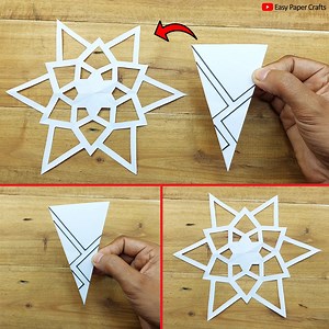 314K views · 14K reactions | Today i will show you how to cut paper snowflake step by step❄️ paper snowflakes making instruction for christmas decoration. It's very easy and simple snowflake tutorial. DIY christmas crafts 2022 | Creative Art & Craft Ideas | Facebook