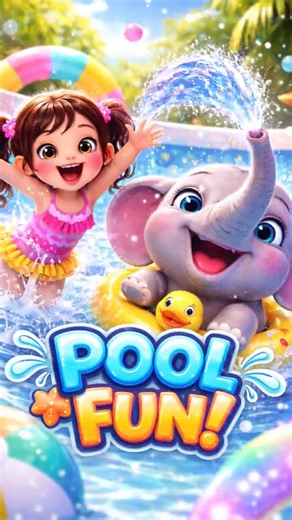 pool adventure🧡💦#cutegirl #viral #elephant #pool