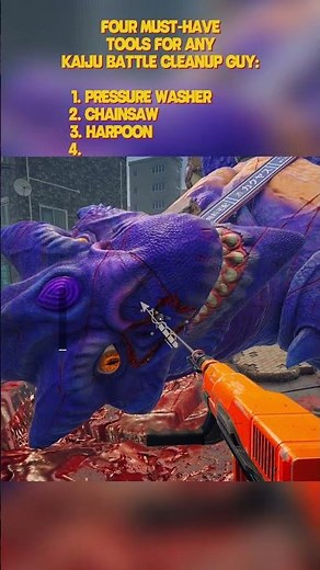 🔧4 must-have tools for any kaiju battle cleanup guy #kaiju #gaming #gamedev #multiplayer #coop
