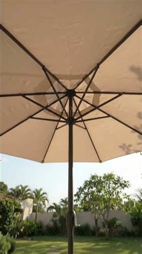Double Offset Patio Umbrella 9x15ft with Base | Giant Pool and Garden Sunshade