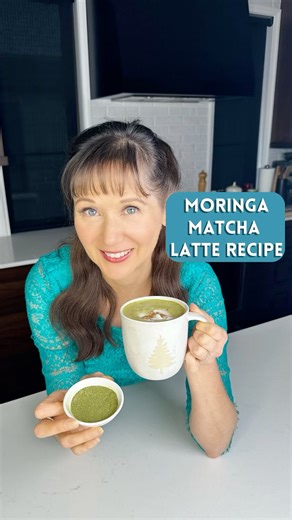 Moringa Matcha Latte 🍵 SAVE THIS RECIPE!⁠ ⁠ Want to boost your energy without relying on coffee?⁠ ⁠ This creamy latte is a game-changer, offering an energizing boost without the caffeine jitters.⁠ ⁠ Moringa has been called the miracle tree because it offers numerous health benefits ✨. ⁠ ⁠ It is packed with antioxidants like vitamin C, beta-carotene, and quercetin, which helps to combat inflammation. ⁠ ⁠ Moringa is also a potent source of calcium, iron, and potassium, which support bone health, 