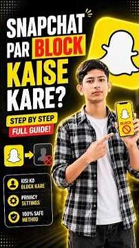 Snapchat Par Kisi Ko Block Kaise Kare #viral #shorts #snapchat