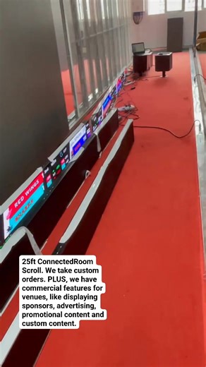 25ft ConnectedRoom Scroll. We take custom orders. PLUS, we have commercial features for venues, like displaying sponsors, advertising, promotional content and custom content. | ConnectedRoom | Facebook