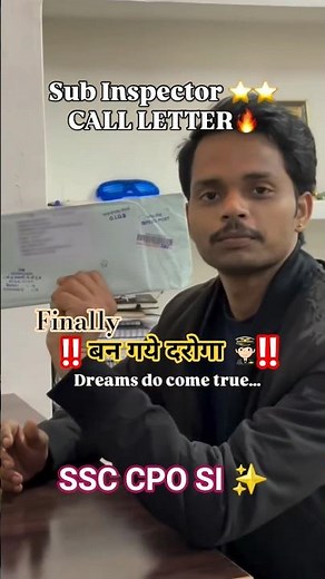 FINALLY 🔥 SELECTED IN ‼️SSC CPO SI 🧑🏻‍✈️🚨✨ मिल गई वर्दी बन गया दरोगा ‼️#shorts #viral #ssc #reels