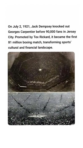 A 1921 boxing match with 90000 people watching live.