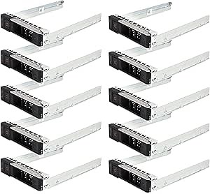 10-Pack Hard Drive Tray Caddy 3.5 HDD SSD Caddy X7K8W 0X7K8W Hard Drive Bracket Compatible for Dell PowerEdge 17th/16th/15th/14th Generation R470 R570 R440 R540 R640 R740 R750 R650 R660 R760 R760xs