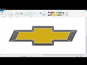 How to draw the Chevrolet logo using MS Paint | How to draw on your computer