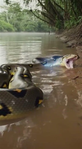 Electric eel attacks Amazon python The most brutal moment