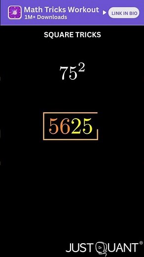 Square Numbers Ending in 5 Instantly - Vedic Maths Trick for Fast Calculation #mathtricks