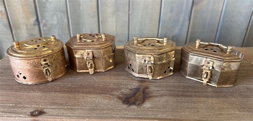 Vintage Small Brass Cricket Boxes, Set of 4, Trinket or Jewelry Box, Collectible - Etsy