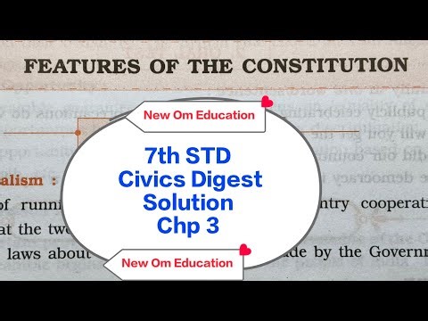 7th STD Civics Digest Solution Chp 3 Features Of The Constitution ‪@OmPrakash-rn8hc‬