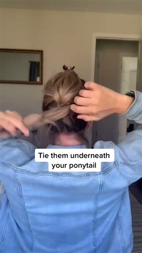 Knotted Ponytail Magic! #ponytail #hairhack