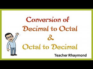 Decimal to Octal at Octal to Decimal Conversion (TAGALOG)