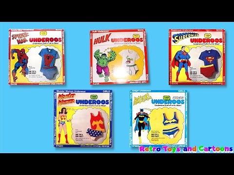 Underoos Spider-Man Wonder Woman Hulk Batgirl Superman Christmas Commercial Retro Toys and Cartoons