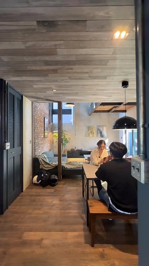 ビンテージなホテルライクスタイルのモデルハウス がOPEN🙌⭐️ガレージや中庭のある、お家時間をめいっぱい楽しめる家🏠#roomtour #家 #モデルハウスツアー #モデルハウス #おうち時間 #バーカウンター #house #room #家づくり #マイホーム