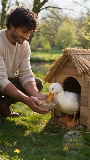 BUILDING A SAFE HAVEN FOR A MOTHER DUCK! 🦆🐣 Ultimate DIY Duck House! 🪵🏡
