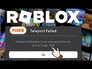 как исправить ошибку код 769 в Roblox