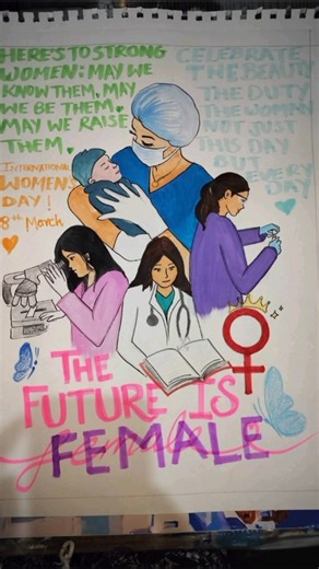 Poster idea's for international women's day #womensday #poster #viral #assignment #womenpower