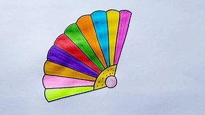 5.8K views · 135 reactions | How to draw a hand fan step by step | Hand fan easy drawing for kids | Priyanka creative guru | Facebook
