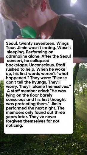BTS Jimin Collapsed Backstage Then Begged Staff Not to Tell the Other Members