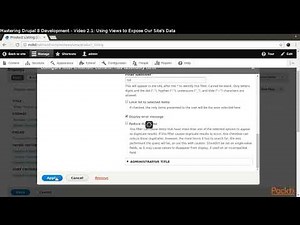 Mastering Drupal 8 Development : Creating a Page with an Exposed Filter | packtpub.com